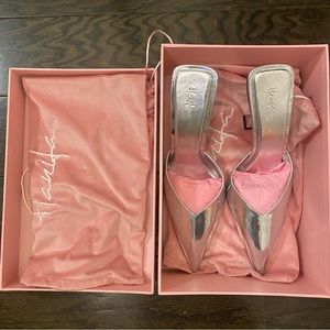 Hanifa Nuri Pump Mule in Silver 38.5